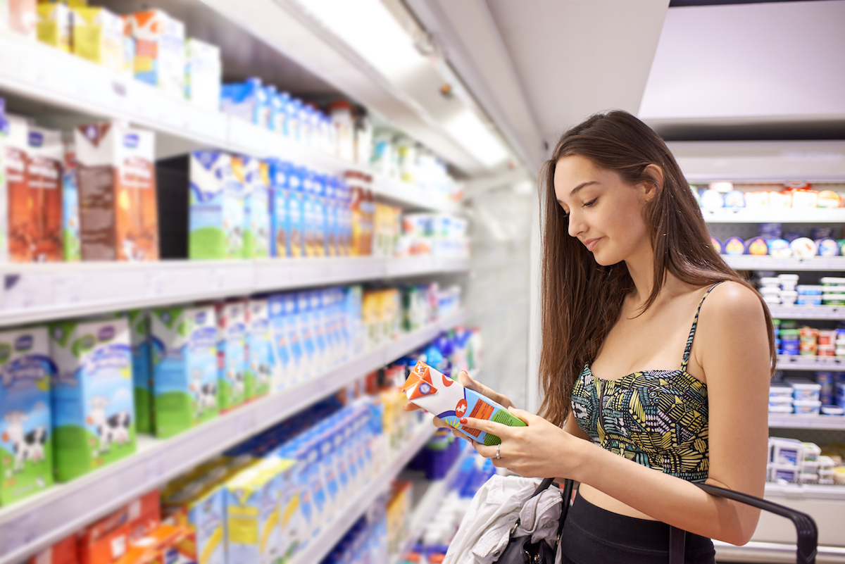 young woman shopping
