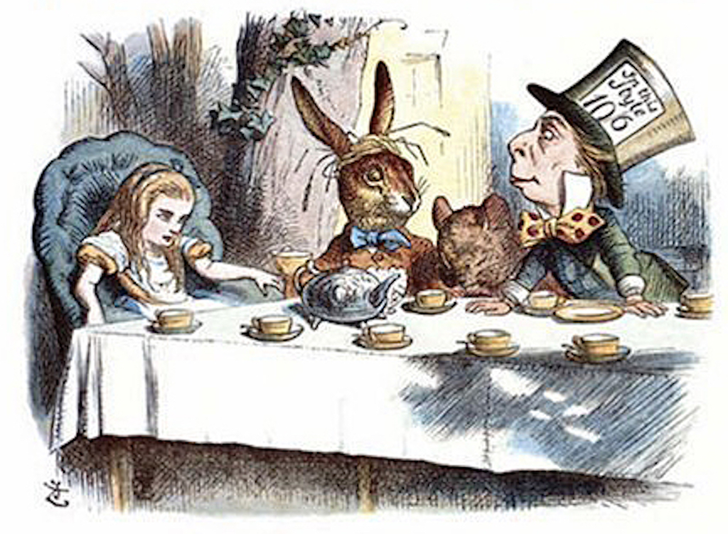John_Tenniel-_Alice's_mad_tea_party,_colour