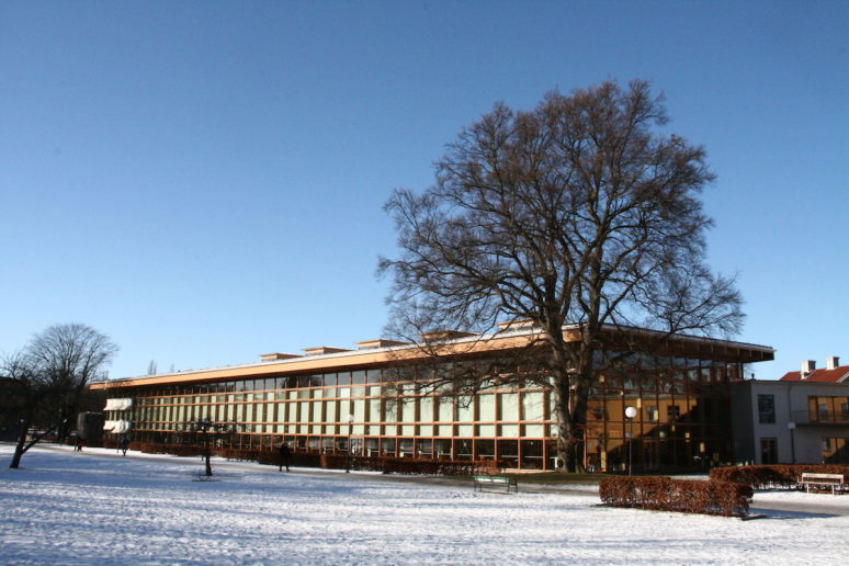 Linköping public library (built 2000), from south-east, in the winter.