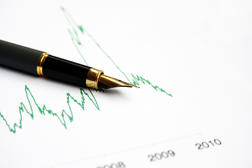Stock market chart