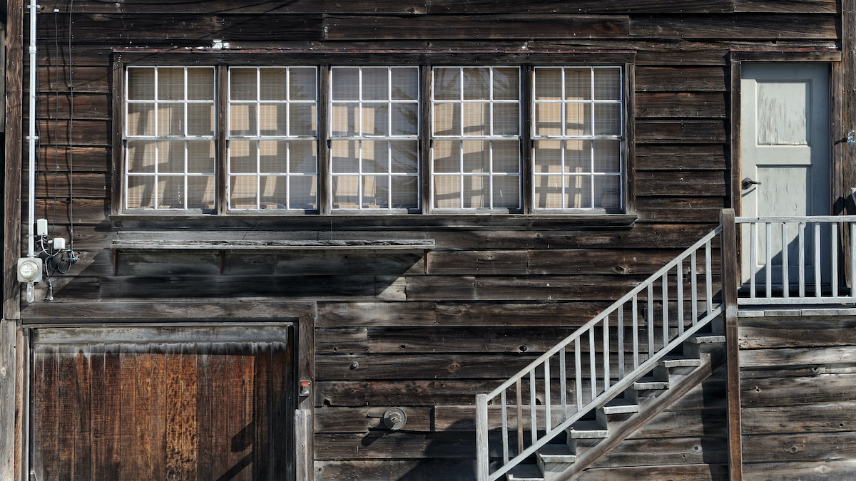 Old wooden building in Cannery Row in Monterey, California